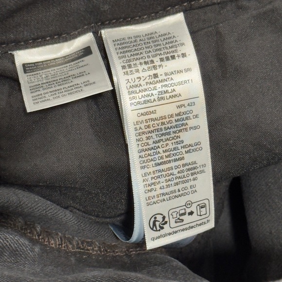 Levis Ribcage Bell Super High Rise Flare Jeans Washed Black 31x32 NEW - Picture 9 of 12